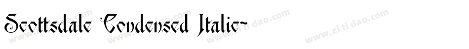 Scottsdale Condensed Italic字体转换